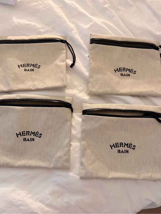 Hermes Handbags - 4 hermes bain swimsuit zip beach bag